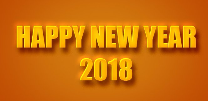 Happy New Year ..Welcome 2018